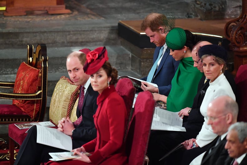 William, Kate, Harry, and Meghan at Commonwealth Day Service 2020