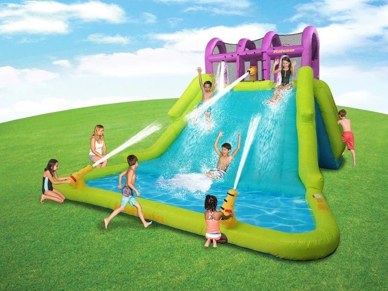 Kahuna Mega Blast Inflatable Backyard Kids Pool and Slide Water Park