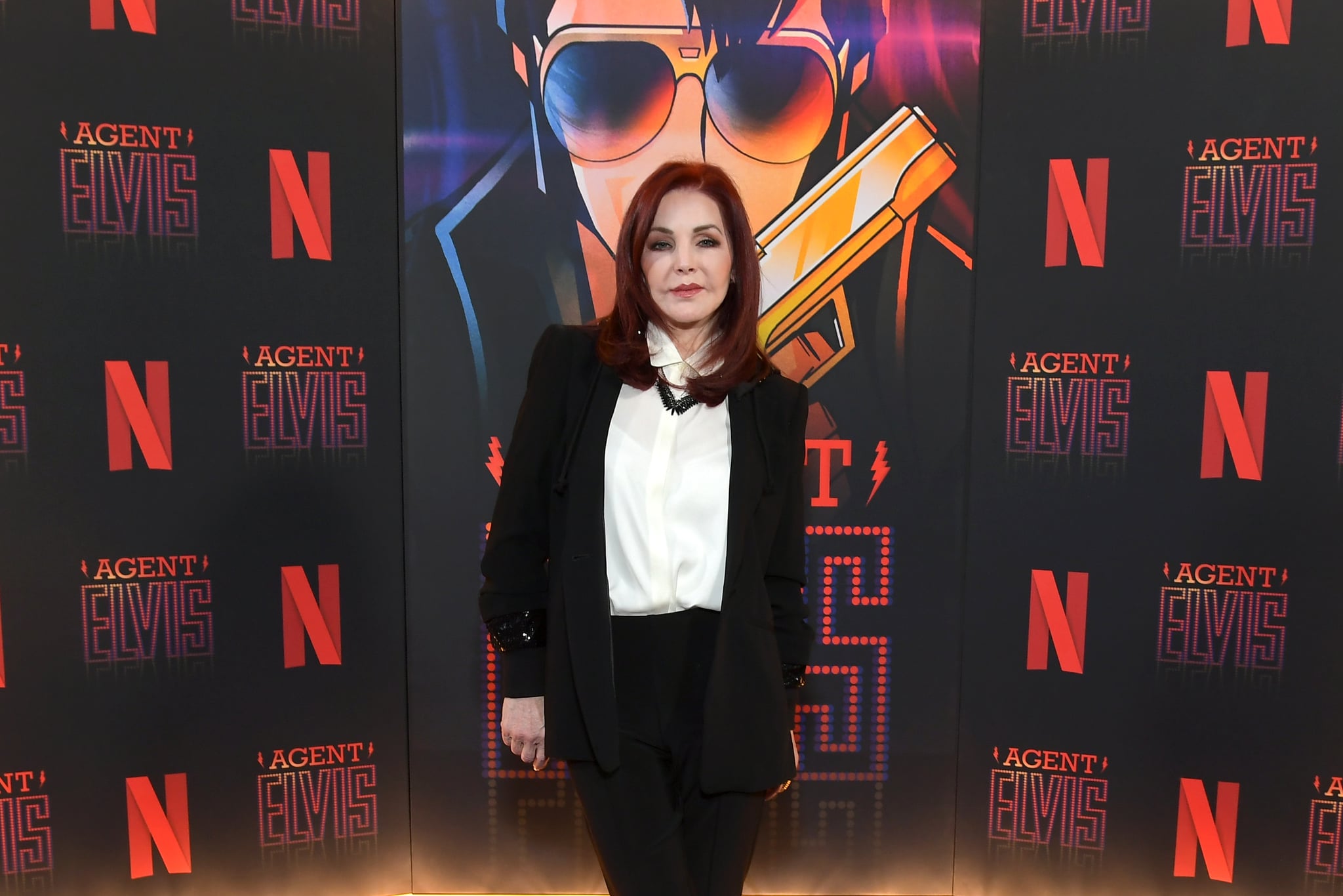 LOS ANGELES, CALIFORNIA - MARCH 07: Priscilla Presley attends Agent Elvis ATAS Official at Netflix Tudum Theatre on March 07, 2023 in Los Angeles, California. (Photo by Charley Gallay/Getty Images for Neflix)