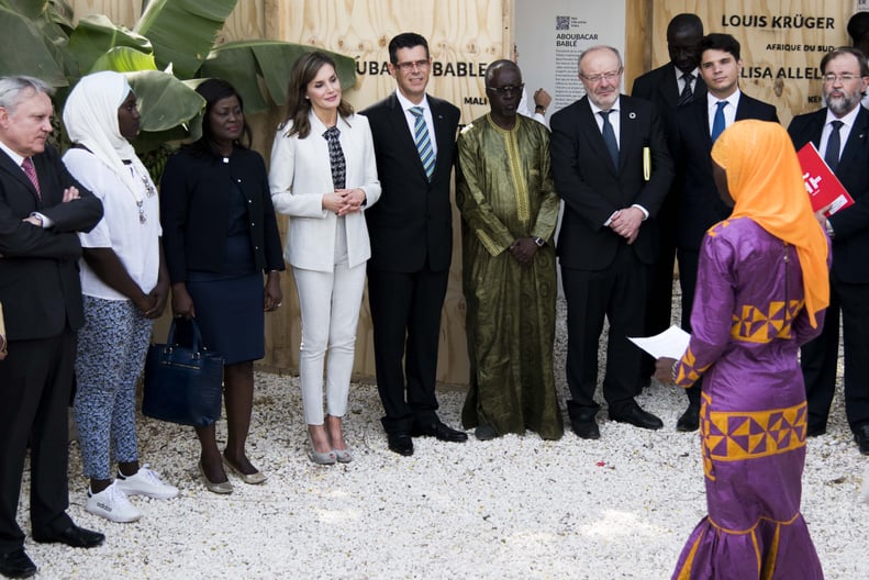 Queen Letizia in Hugo Boss and Carolina Herrera