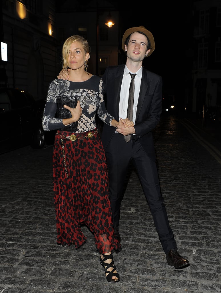 Sienna and Tom walked hand in hand.