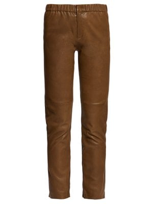 Isabel Marant Étoile Iany Leather Slim-Fit Trousers