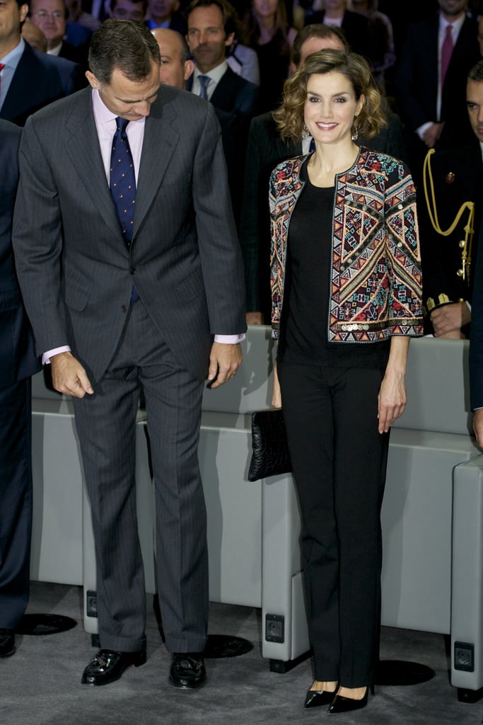 Queen Letizia of Spain Wears Statement Jacket November 2015