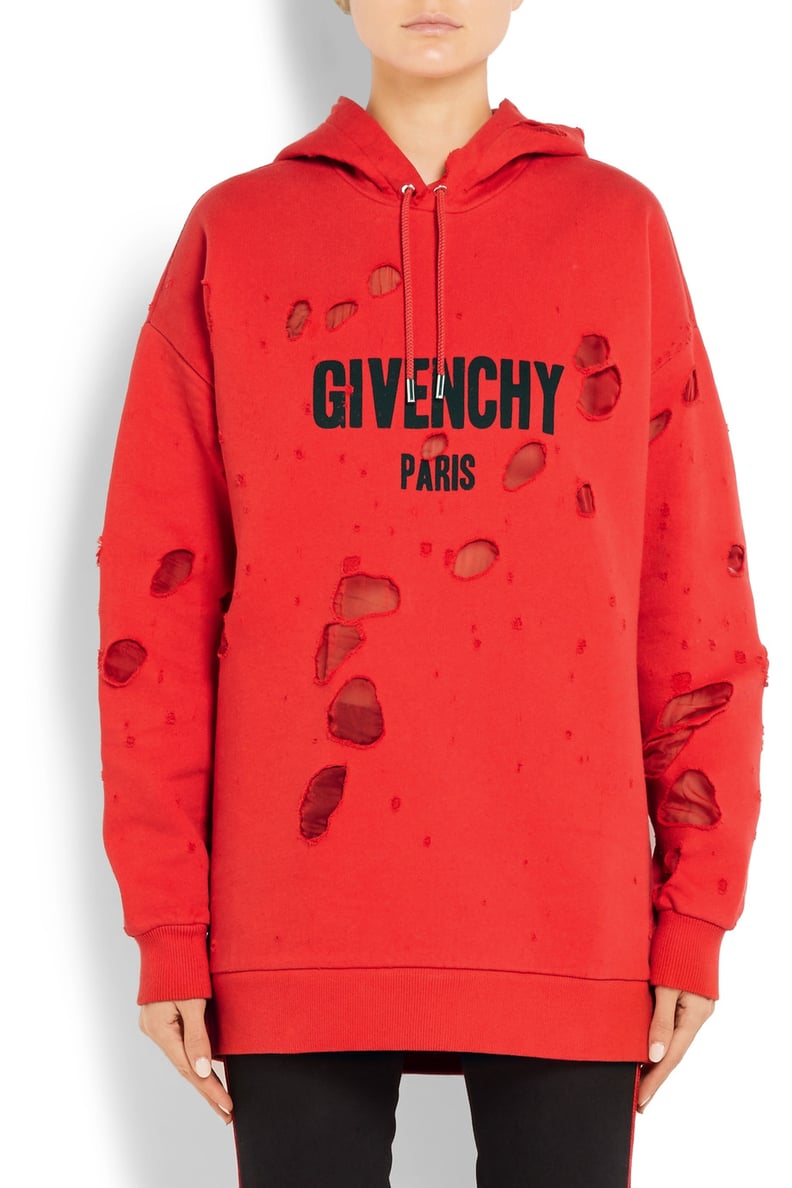 Givenchy Distressed Hooded Sweatshirt
