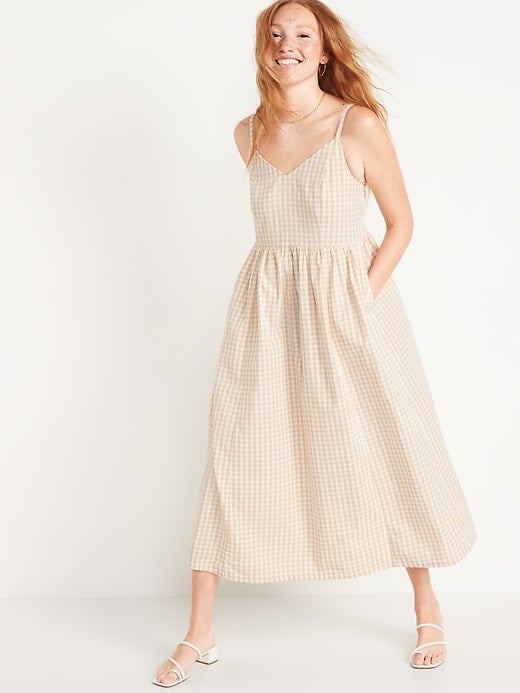 Old Navy Cotton-Poplin Cami Maxi Swing Dress