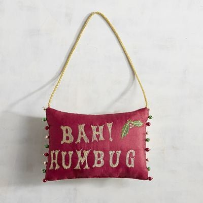 Bah Humbug Hanging Mini Pillow