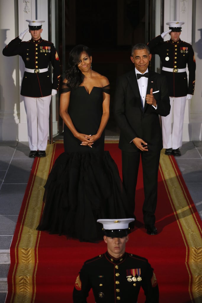 Wearing Vera Wang