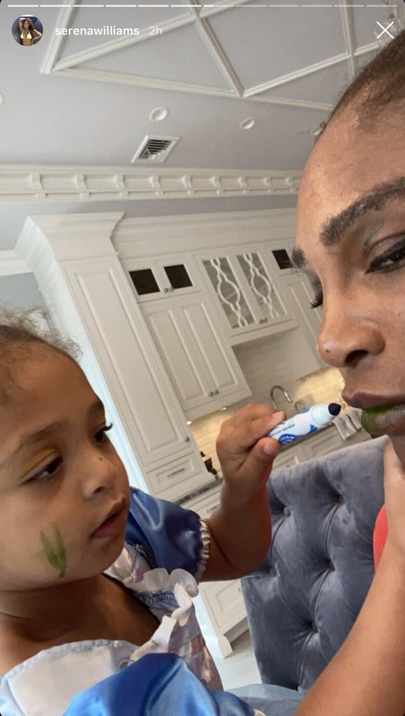 Watch Serena Williams's Daughter Olympia Do Mom's Makeup