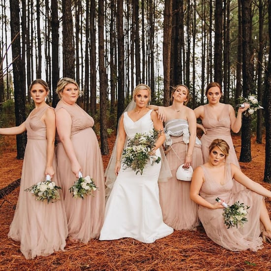 Wedding Photo of Bridesmaid Wearing Breast Pump