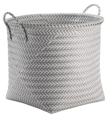 Large Round Woven Plastic Storage Basket