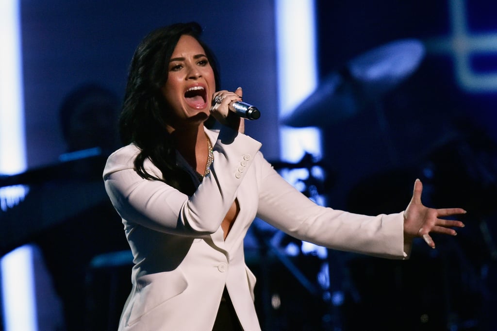 Demi Lovato at the Grammys 2016