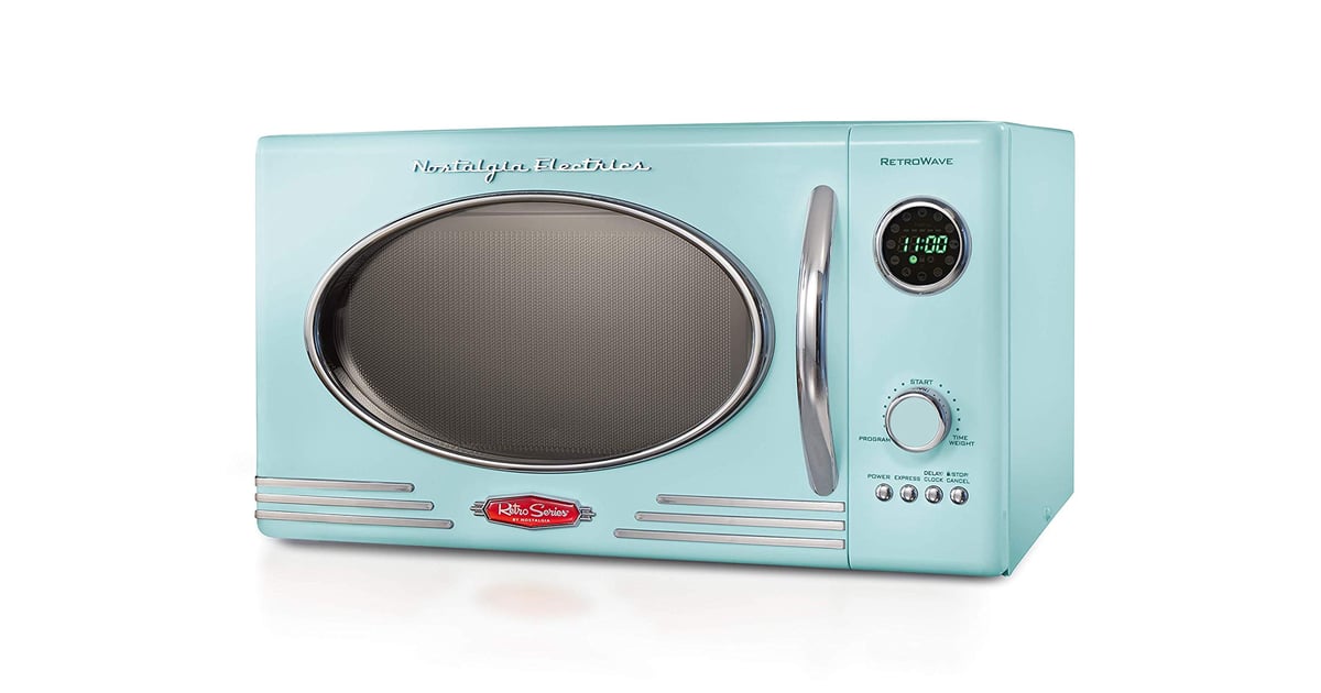 Nostalgia RMO4AQ Retro 800Watt Countertop Microwave Oven Teal