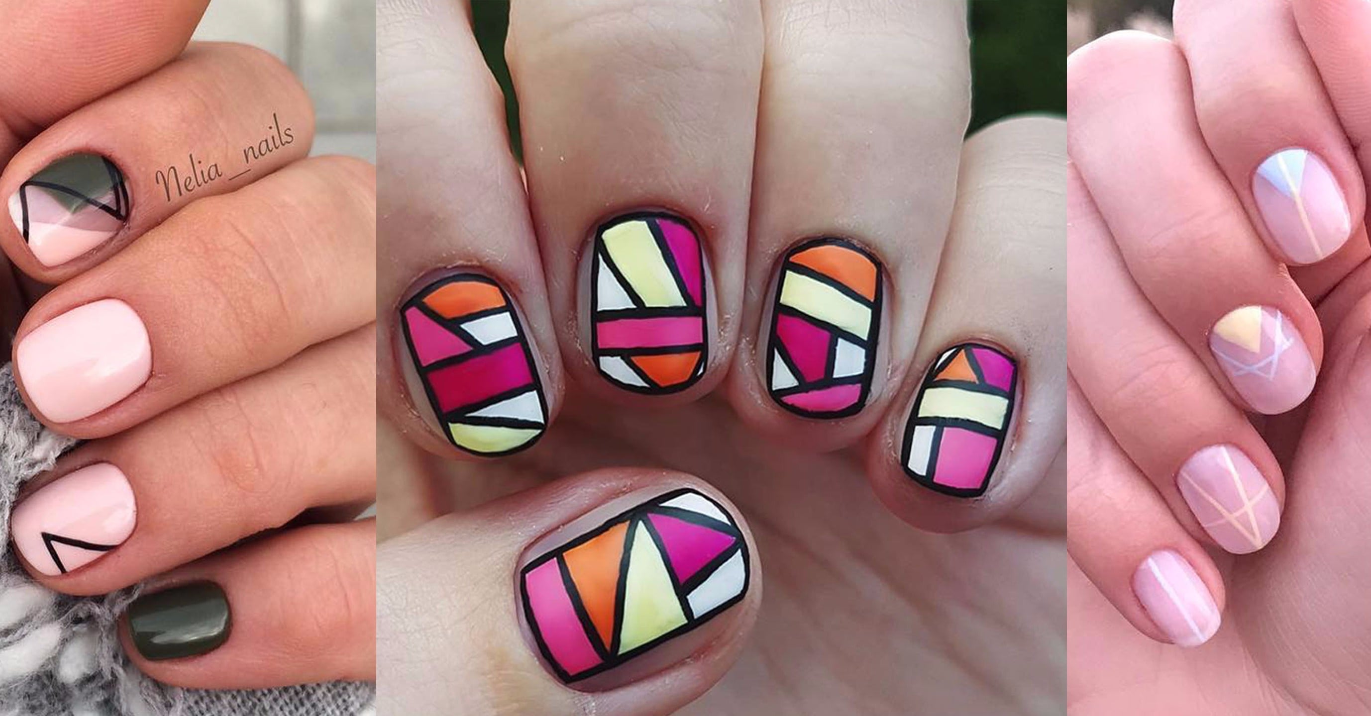 Trendy 2025 Short Nail Geometric Designs