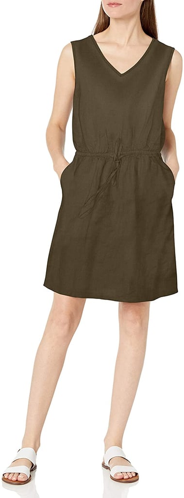 Amazon Essentials Sleeveless Relaxed Fit Linen Dress