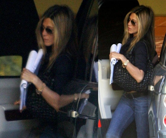 Photos of Jennifer Aniston, Whose Dog Norman Ran Away, Heading to Work ...