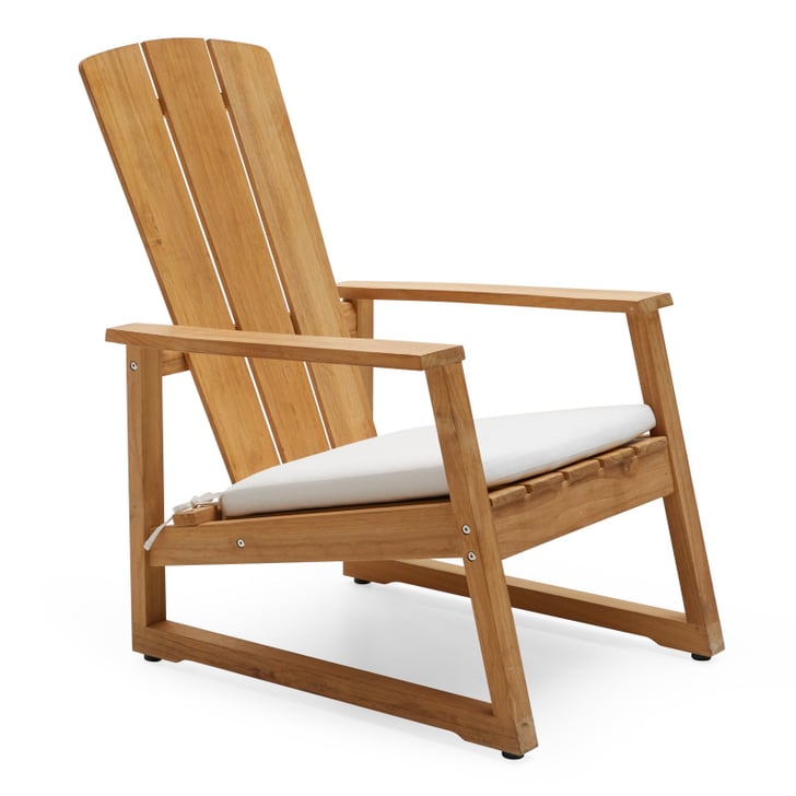 MoDRN Scandinavian Teak Adirondack Chair With Sunbrella ...