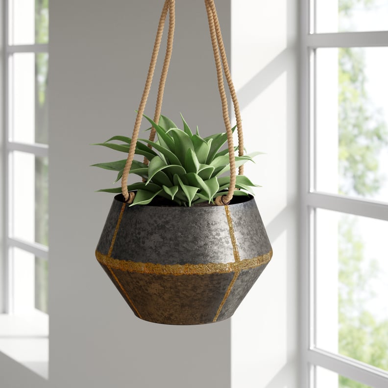 Joss & Main Goodfellow Large Metal Hanging Planter