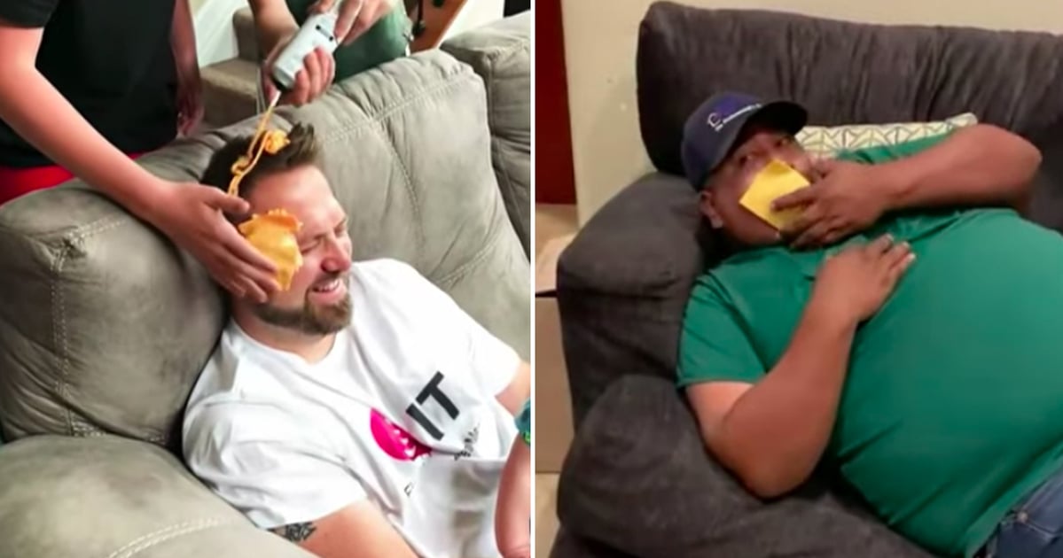 Jimmy Kimmel Father's Day Cheese Toss Challenge Video POPSUGAR Family