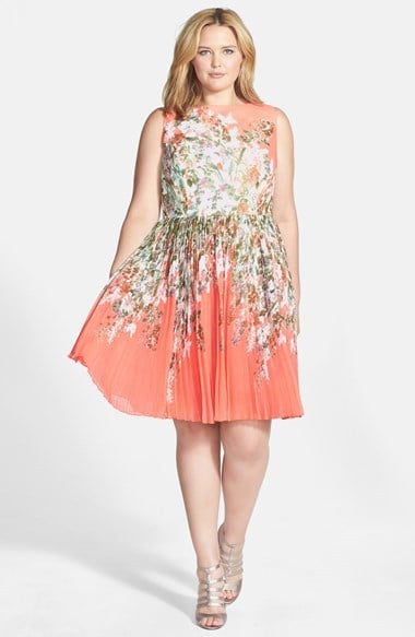 Adrianna Papell Plus-Size Floral Dress