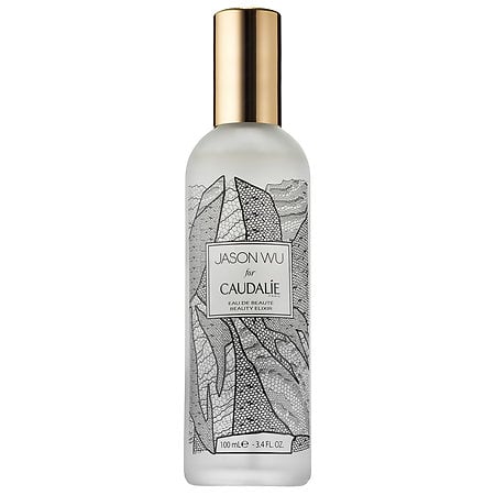 "This Caudalie mist is one of the things I will never travel without. There's nothing better to refresh your face after a long flight, and this one has the added bonus of a pretty Jason Wu design on the bottle." 
Jason Wu For Caudalie Beauty Elixir  ($49)