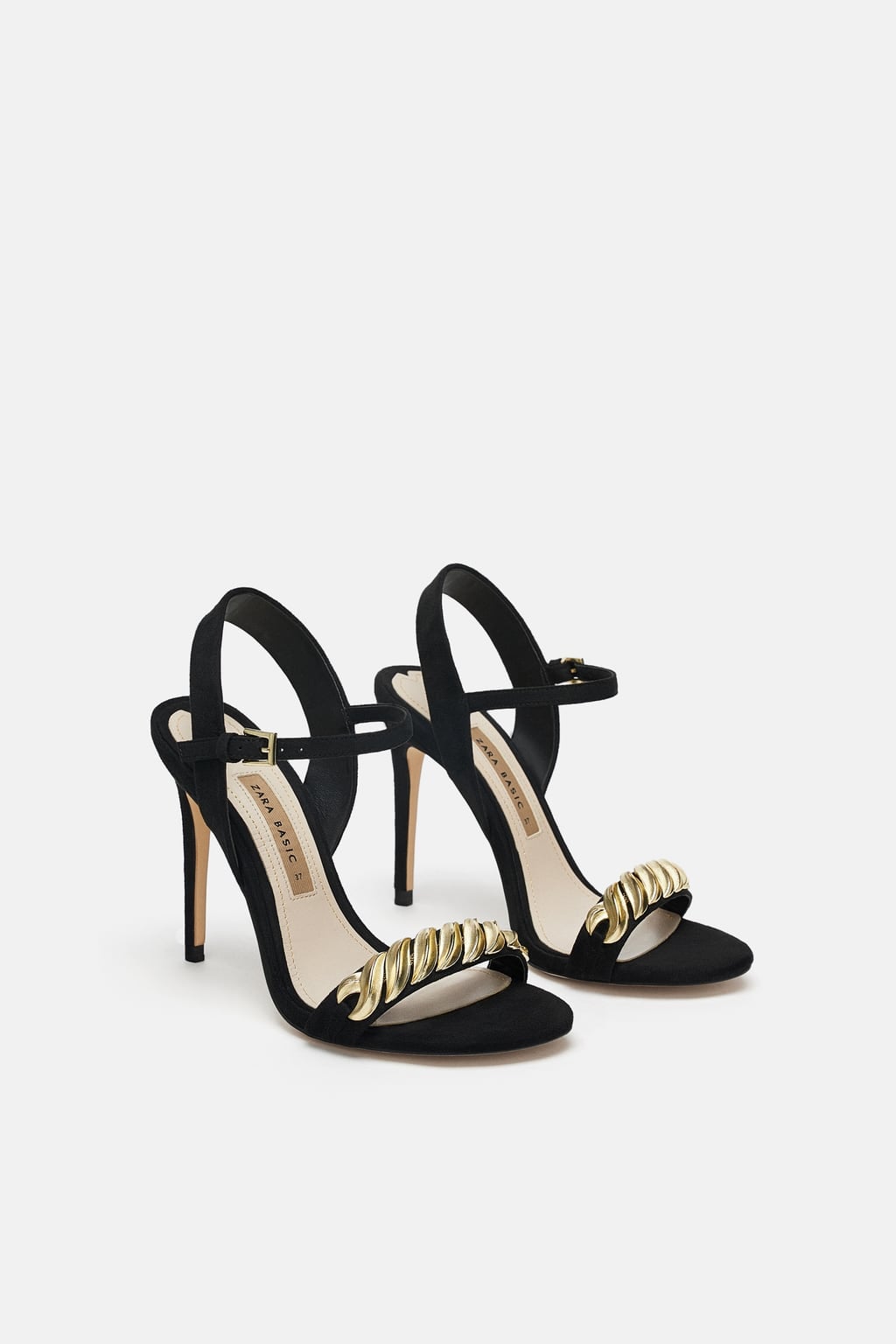 Zara size 10 Strappy Gold Sandals | Gold sandals, Zara, Strappy