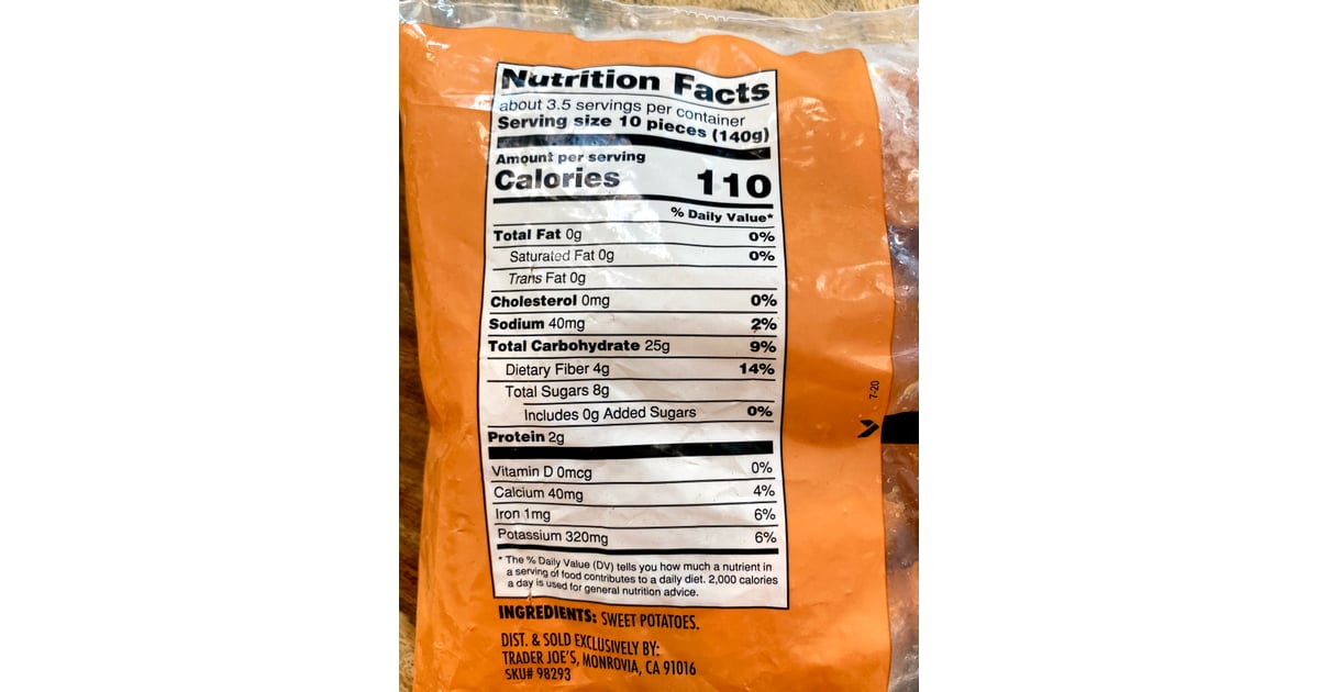 Trader Joe's Frozen Mashed Sweet Potatoes Nutritional Info Healthy