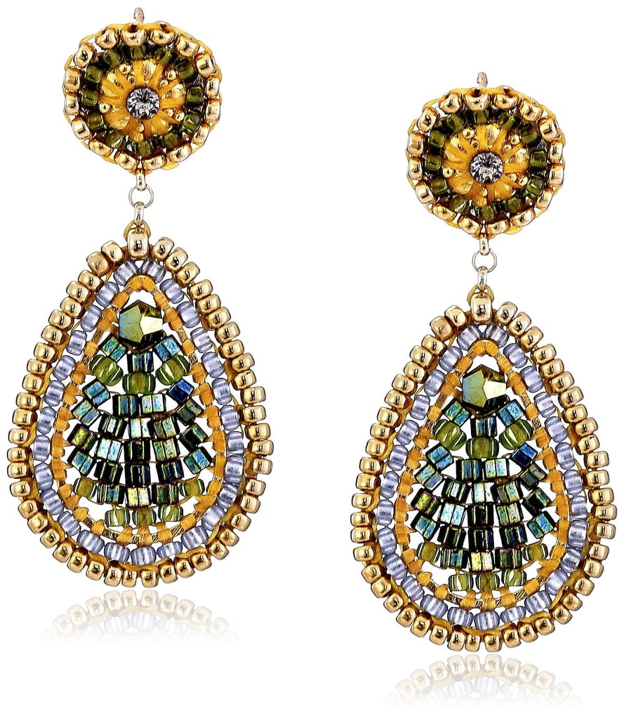 Miguel Ases Mini Teardrop Swarovski Drop Earrings ($140)