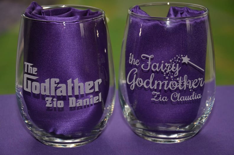 Custom Engraved Godparent Glass