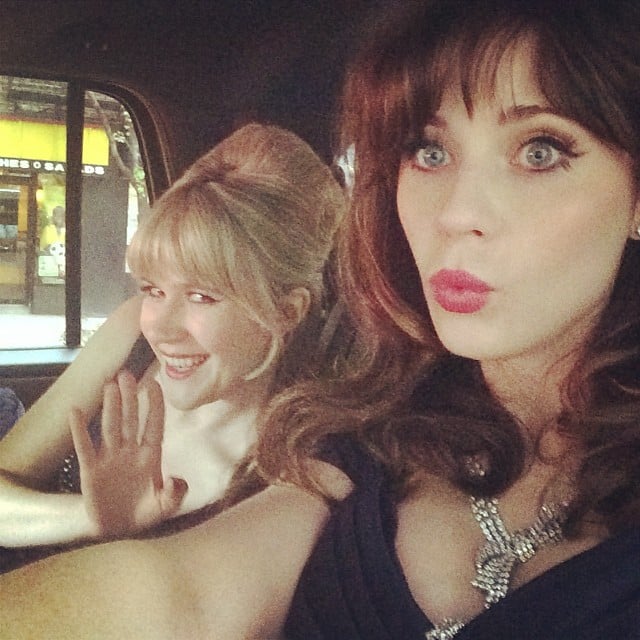 Zooey Deschanel snapped a selfie with her friend Tennessee Thomas on the way to the gala.
Source: Instagram user zooeydeschanel