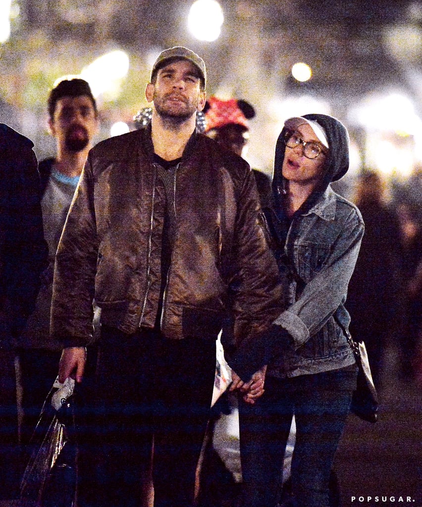 Scarlett Johansson and Romain Dauriac at Disneyland 2016