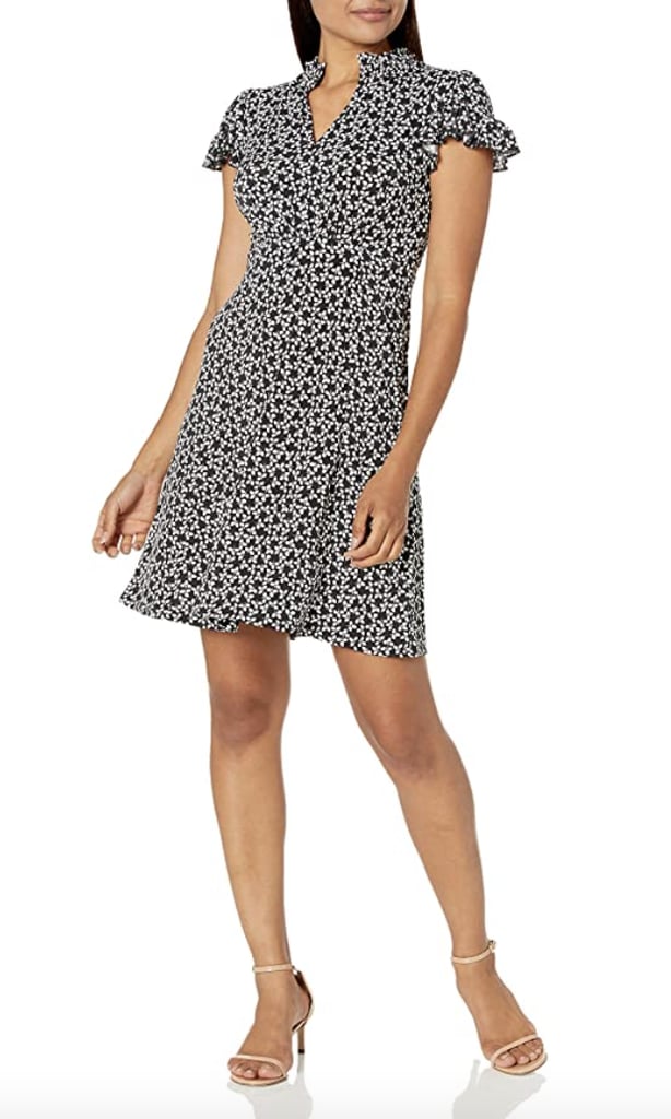 For the office and Beyond: Lark & Ro Ruffle Fit and Flare Dress