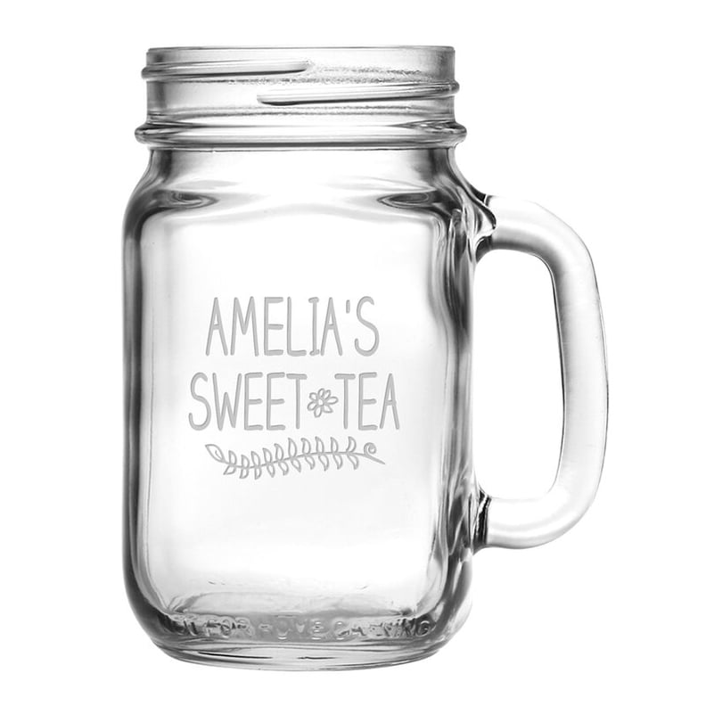 A Personalized Gift: Personalized 16 oz. Glass Mason Jars