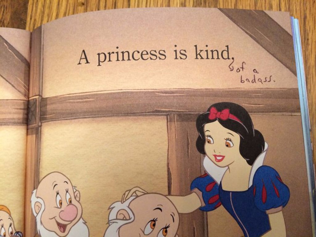 Mom Gives Disney Princess Book Feminist Upgrade