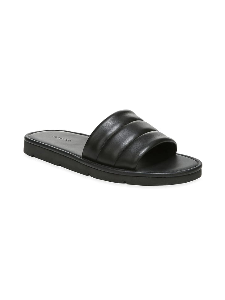 Vince Olina Leather Slide Sandals | Best Saks Fifth Avenue Sale Items ...