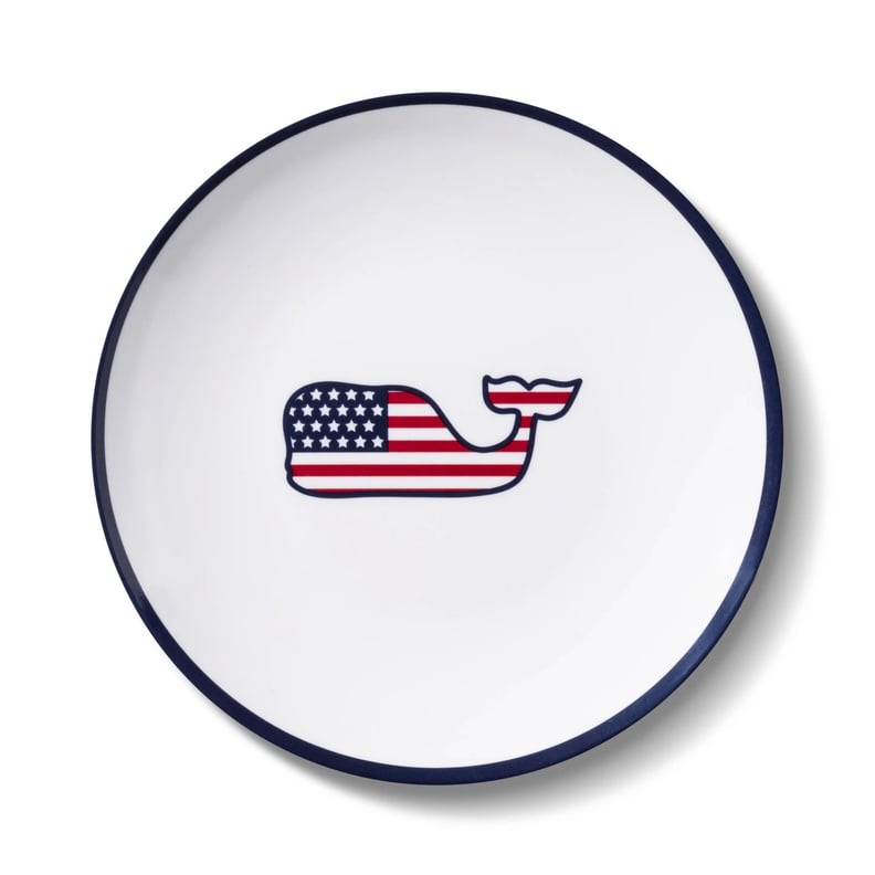 Flag Whale Melamine Appetizer Plate