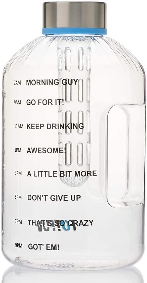 Details about   WGCC Large 1 Gallon Motivational Water Bottle 128oz Clear Water Jug Hydration w 