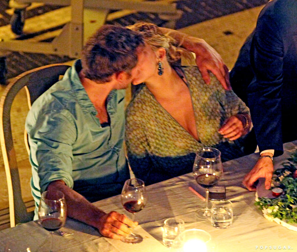Jess and Eric shared a sweet smooch during her birthday dinner in Capri in July 2010.