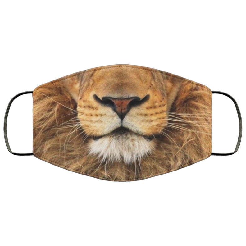 Lion Face Mask  Unisex 3 Layer Face Mask