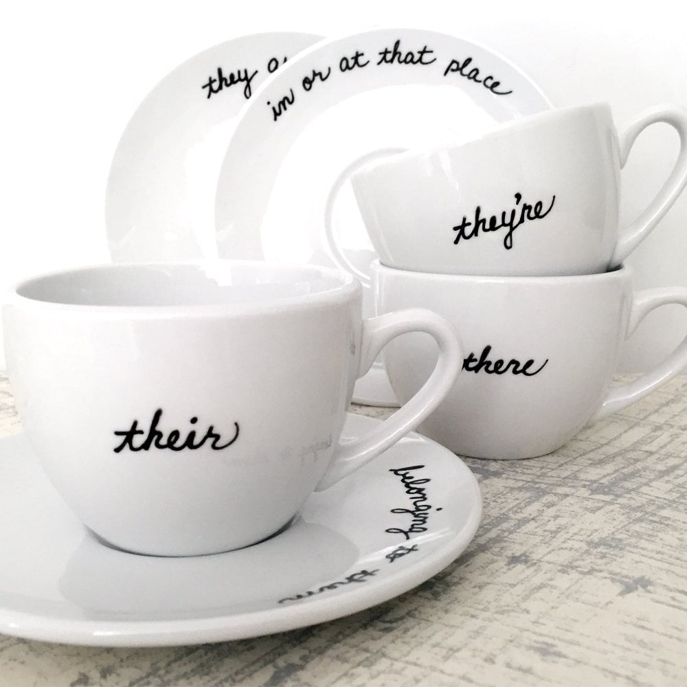 Grammar Teacup and Saucer Set ($48)