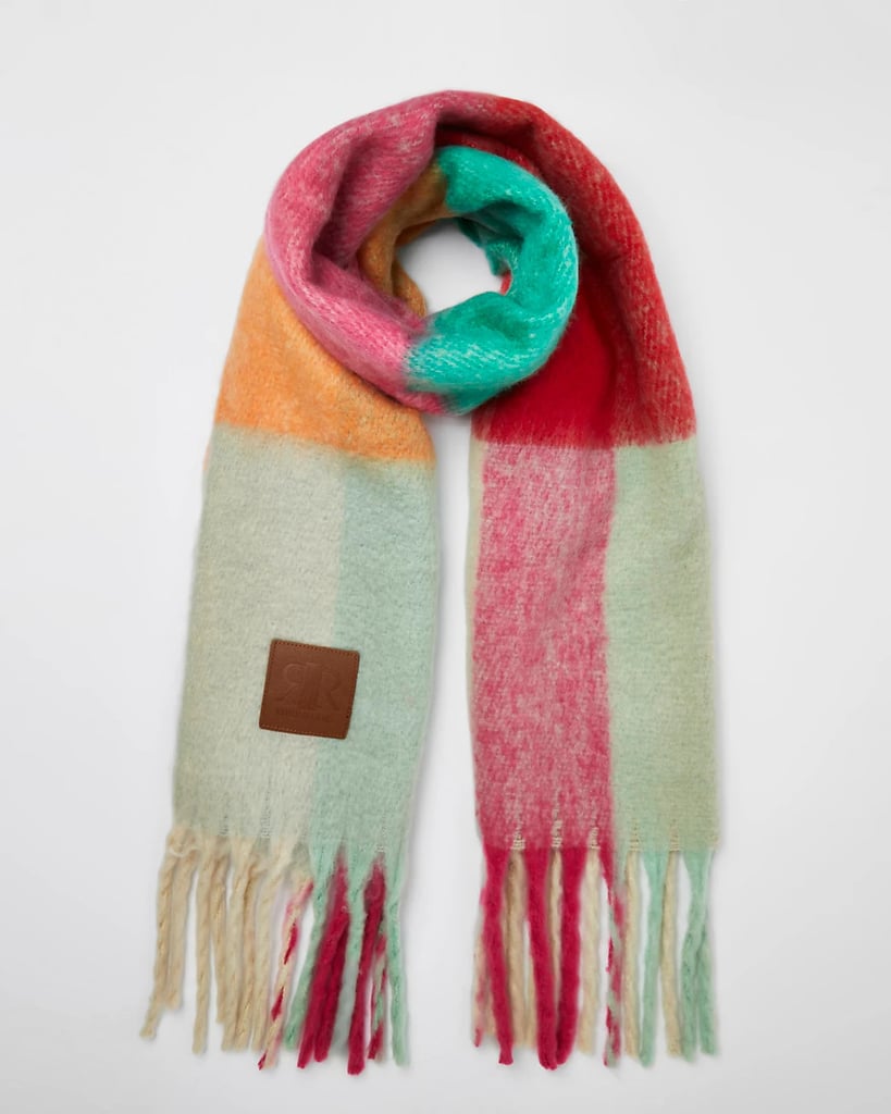 River Island Pink Check Scarf