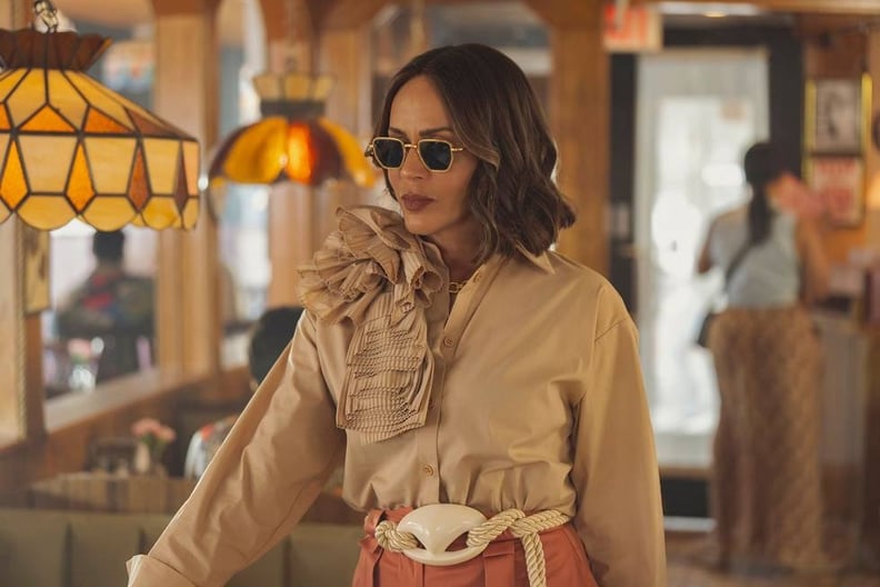 Lisa Todd Wexley's Tan Blouse in "And Just Like That" Season 3, Episode 6