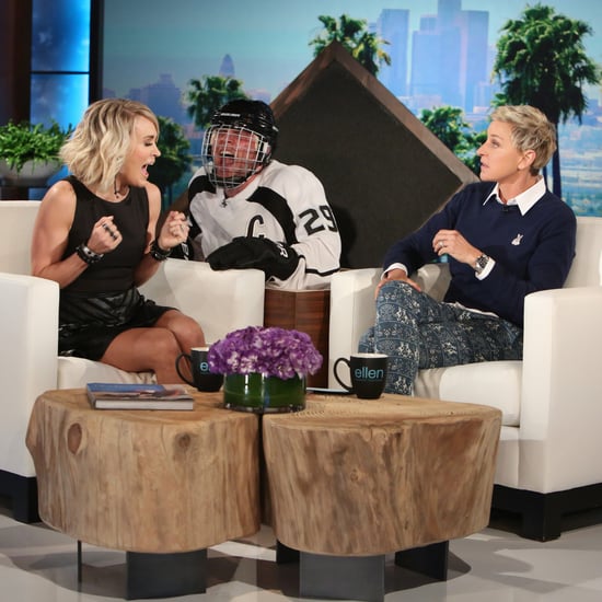 Ellen DeGeneres Scares Carrie Underwood Video 2016