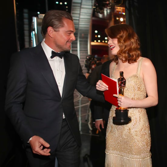 Emma Stone and Leonardo DiCaprio at the 2017 Oscars