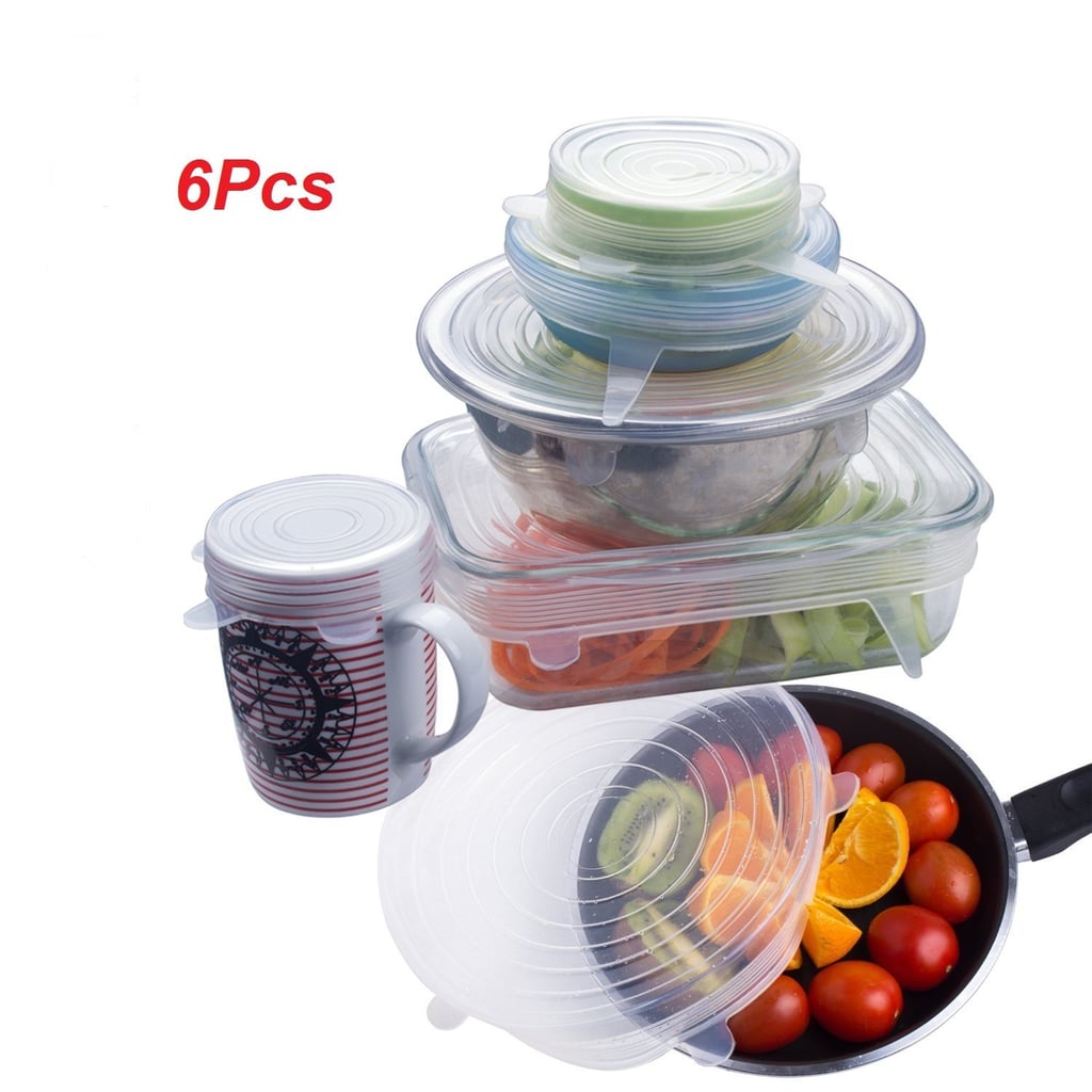 JRing 6Pcs Silicone Stretch Lids Covers, Dishwasher and Freezer Safe (Transparent) (£7)