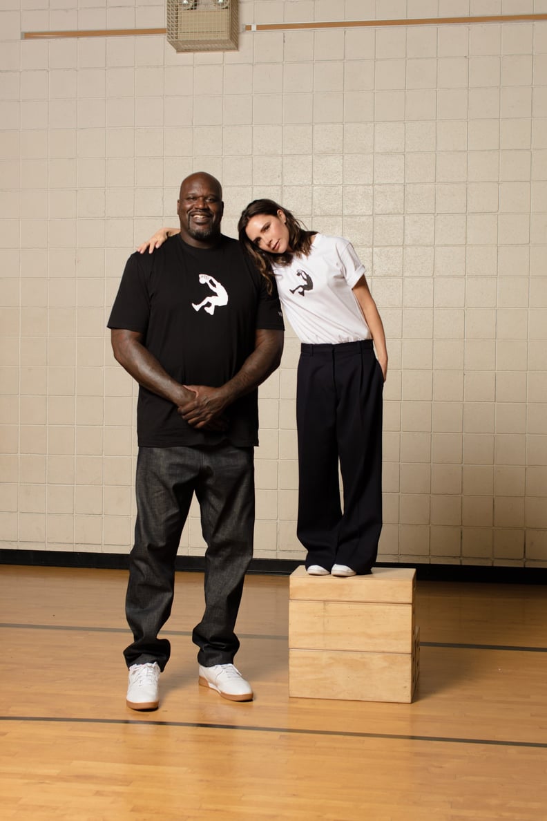 Victoria and Shaq Model The Reebok x Victoria Beckham '90s Tee