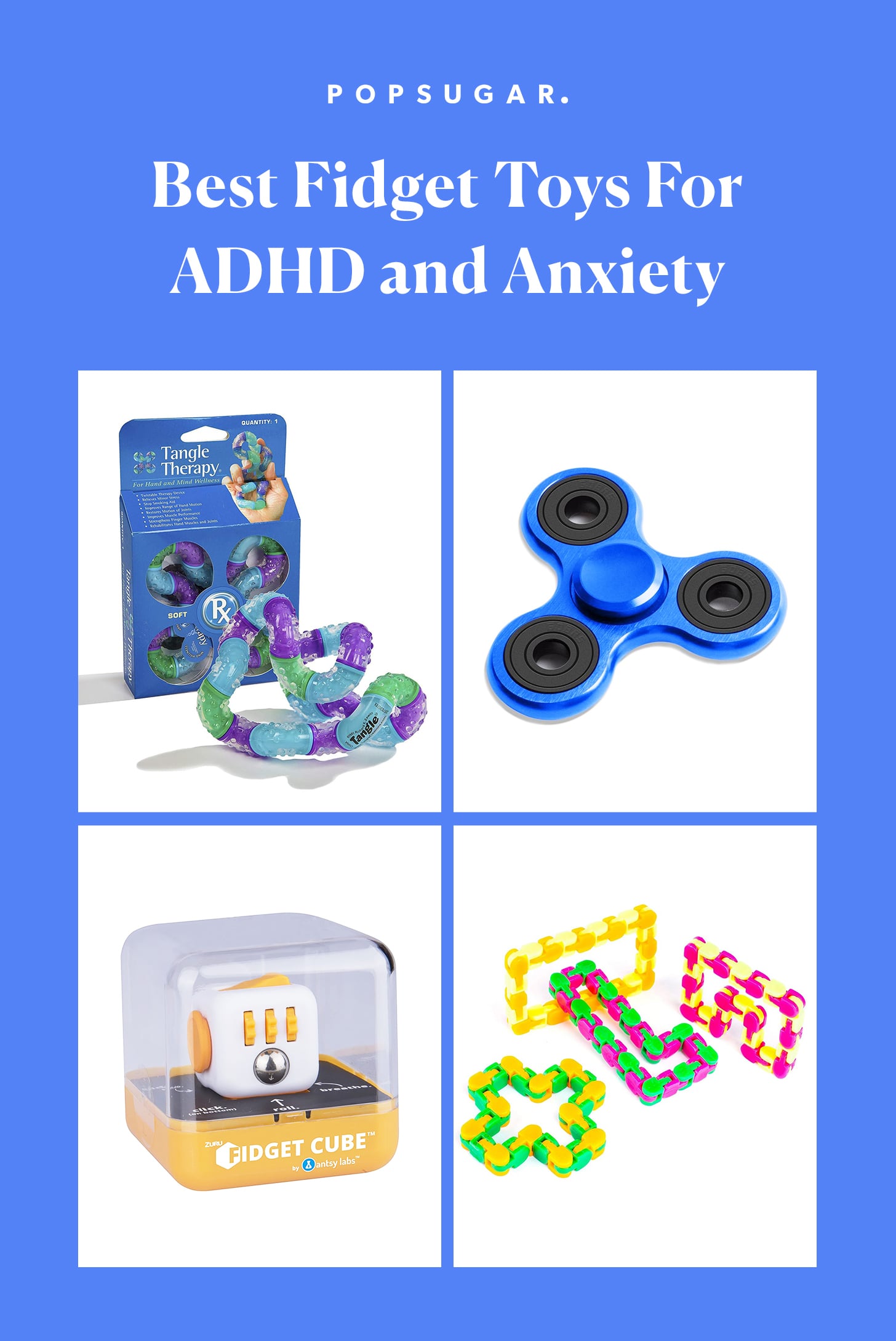 5X Fidget Toy Gadget Quiet Soothing For Adult Kids helped ADHD ADD OCD Autism W 