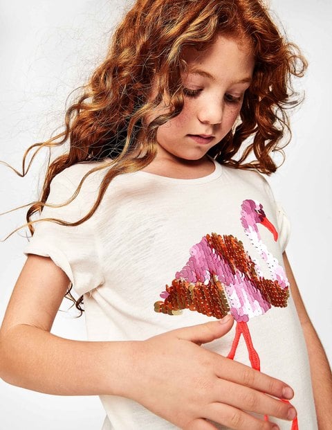 Mini Boden Sequin Animal T-Shirt