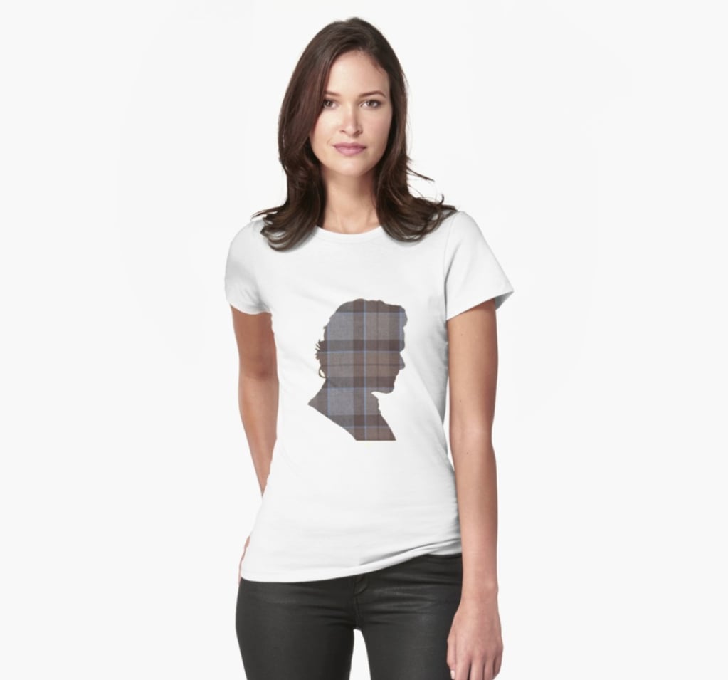 A T-Shirt With a Tartan Silhouette