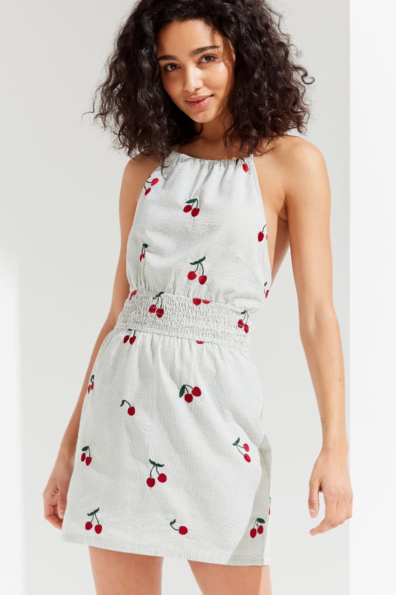 UO Cherry Mini Halter Dress