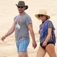 Amy Poehler Slips Into a Swimsuit For a Beach Stroll With Nick Kroll